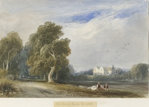 Kingstone - Dwór: malarstwo akwarela i [ok. 1830-1840] autorstwa Lewis John Wood
