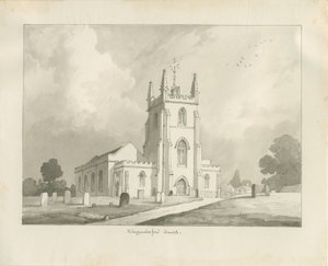 Kościół Kingswinford: rysunek w sepii, 1837