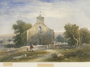 Kościół Onecote: malarstwo akwarela i [ok. 1830-1840]