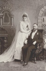 Portret ślubny, koniec XIX wieku autorstwa Lewis M. Melander