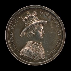 Edward VI, 1537-1553, król Anglii 1547 Medal dla Szkoły Szpitala Chrystusa, założony 1552 autorstwa Lewis Pingo