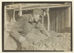 Hamulcowy w pociągu z węglem, Pensylwania autorstwa Lewis Wickes Hine