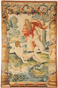 Gobelin Adam i Ewa, ok. 1930 r. 1650-1660 autorstwa Leyniers Workshop