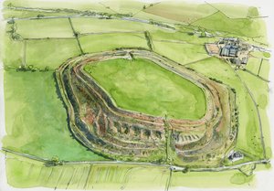 Stare Oswestry (akwarela na papierze) autorstwa Liam Wales
