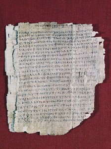 66 lub Bodmer II Papirus, ok. 200, prawie kompletny kodeks Ewangelii Jana w języku greckim, Bodmer Library, Genewa, Szwajcaria autorstwa Unbekannt Unbekannt