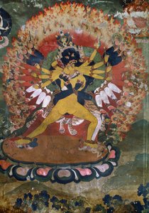 Starożytne malowidła ścienne z klasztoru Lamaistów w Hemis, Ladakh, Indie autorstwa Unbekannt Unbekannt
