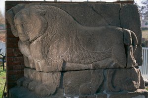 Płaskorzeźba z lwami z Kultepe (Kanesh), Kapadocji, Turcji, cywilizacji hetyckiej, III tysiąclecie p.n.e. autorstwa Unbekannt Unbekannt