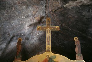 Krucyfiks w kościele Agios Mamas, Kantanos, Kreta, Grecja (zdjęcie) autorstwa Unbekannt Unbekannt