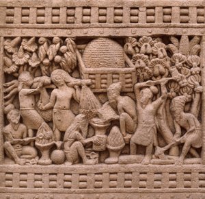 Fragment wschodniej strony Stupy I w Sanchi (Lista Światowego Dziedzictwa UNESCO) autorstwa Unbekannt Unbekannt