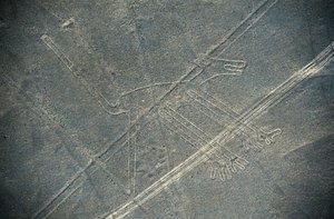 Pies, Linie Nazca, Nazca, Peru, Cywilizacja Nazca (zdjęcie) autorstwa Unbekannt Unbekannt