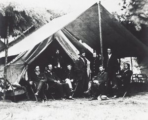 Generał Ulysses Grant i jego personel w City Point, lato 1864, wojna secesyjna, USA autorstwa Unbekannt Unbekannt