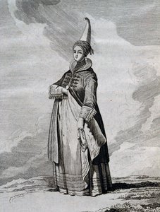Islandzka kobieta, rycina z Podróży na Morzu Północnym między 1767 a 1768 przez Yves-Joseph de Kerguelen-Tremarec (1734-1797) autorstwa Unbekannt Unbekannt