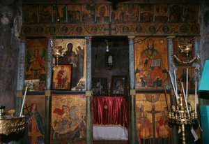 Ikonostas w kościele Agia Paraskevi, Anhisaraki, Kreta, Grecja (zdjęcie) autorstwa Unbekannt Unbekannt