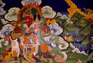 Malowidło ścienne z klasztoru Lamaistów w Lamayuru, Ladakh, Indie autorstwa Unbekannt Unbekannt