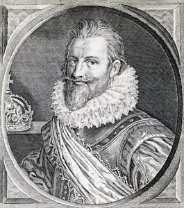 Portret Chrystiana IV (1588-1648), króla Danii i Norwegii, rycina autorstwa Unbekannt Unbekannt