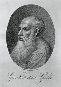 Portret Giovana Battisty Gelli (1498-1563), włoskiego filozofa, pisarza i uczonego, rycina Giuseppe Benaglia (ok. 1796-ok. 1830) autorstwa Unbekannt Unbekannt