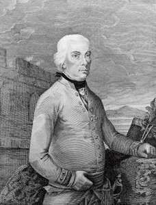 Portret Michaela Friedricha von Melas (1729-1806), feldmarszałka urodzonego w Transylwanii dla Cesarstwa Austriackiego podczas wojen napoleońskich, grawerowanie autorstwa Unbekannt Unbekannt