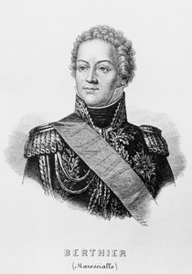 Portret księcia Ludwika Aleksandra Berthiera (1753-1815), generała francuskiego, marszałka Francji i ministra wojny I Cesarstwa Francuskiego, grawerowanie autorstwa Unbekannt Unbekannt