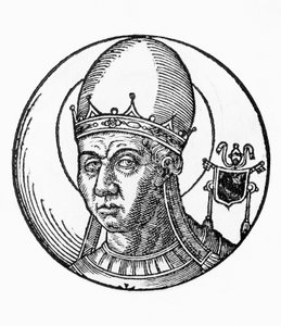 Portret św. Zosimusa (zm. 418), 41. papieża Kościoła katolickiego z 417 r., rycina autorstwa Unbekannt Unbekannt