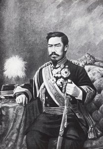 Portret japońskiego cesarza Meiji (Mutsuhito autorstwa Unbekannt Unbekannt