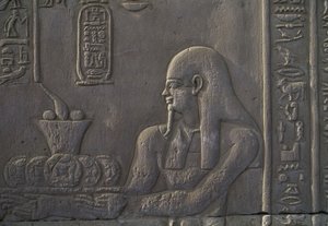 Relief przedstawiający darczyńcę, Świątynia Kom Ombo, Egipt, cywilizacja egipska, dynastia Ptolemeuszy, II-I wiek p.n.e. autorstwa Unbekannt Unbekannt