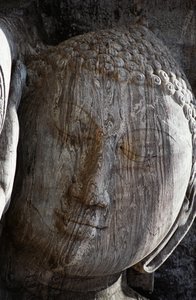 Sri Lanka, starożytne miasto Polonnaruwa, Gal Vihara, leżący posąg Buddy autorstwa Unbekannt Unbekannt