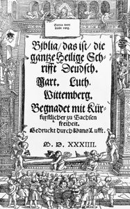 Strona tytułowa Biblii Marcina Lutra autorstwa Unbekannt Unbekannt