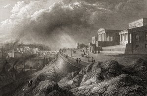 The New Royal High School, Edynburg, z „Wybrane widoki niektórych głównych miast Europy, grawerowane przez E. Goodall, opublikowane w Londynie, 1832 autorstwa Lieutenant-Colonel Batty