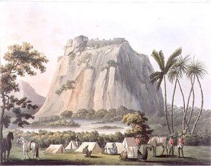 North View of Shole Ghurry, tablica 32 z „Malownicza sceneria w Królestwie Mysore”, sztych. Harradon, wyd. Edward Orme (1774-c.1820) 1805 (akwatinta)