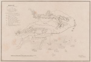 „Szkic twierdzy Ghuznee. Wzięte przez burzę 23 lipca 1839” (lito)