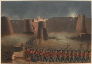 „Szturm na Ghuznee. Wejście Kolumny Szturmowej do Twierdzy, 23 lipca 1839 (kolor lito)
