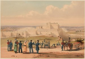 „Szturm na Ghuznee [sic]. Wódz Naczelny i Sztab”, 23 lipca 1839 (kolor lito)