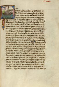 Initial Q: Gillion i jego syn Gerard mijają Dubrownik autorstwa Lieven van Lathem
