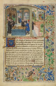 Autor wysłuchał historii Gilliona de Trazegnies autorstwa Lieven van Lathem