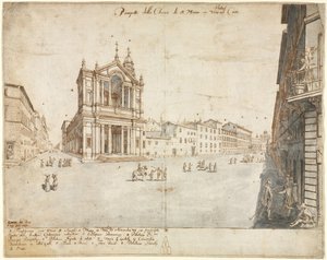 Osiemnaście widoków Rzymu: Santa Maria in Via Lata, 1665.