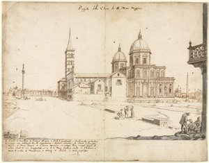 Osiemnaście widoków Rzymu: Bazylika Santa Maria Maggiore, 1664.