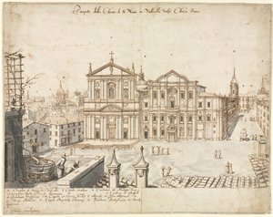 Osiemnaście widoków Rzymu: Kościół Santa Maria in Vallicella, 1665.