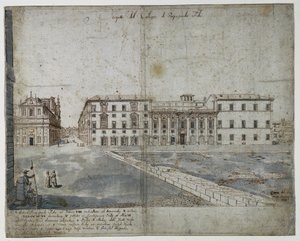 Osiemnaście widoków Rzymu: Collegio di Propaganda Fide recto, 1665.