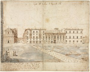 Osiemnaście widoków Rzymu: Collegio di Propaganda Fide recto, 1665.