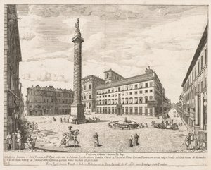 Piazza Colonna z „Widoku na zabytki Rzymu”
