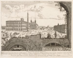 S. Giovanni in Laterano z Prospektu Locurum Miasta Rzymu, 1666. autorstwa Lievin Cruyl