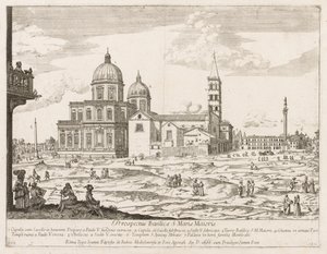 Santa Maria Maggiore z „Widoku na zabytki Rzymu” autorstwa Lievin Cruyl