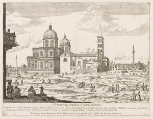 Santa Maria Maggiore z Prospektu Lourum Miasta Rzymu, 1666.