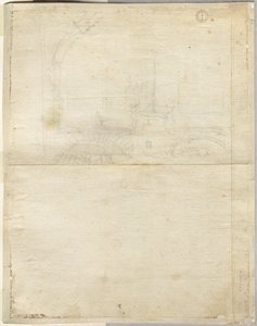 Szkic do San Giovanni in Laterano (verso) autorstwa Lievin Cruyl