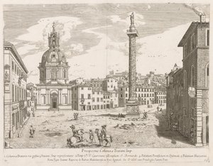 Kolumna Trajansa z prospektu Lourum Urbis Romae Insignium, 1666 autorstwa Lievin Cruyl