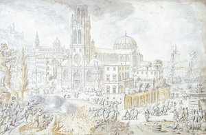 Widok na Florencję autorstwa Lievin Cruyl