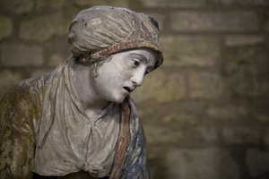 Święta kobieta w czepku (kamień malowany) autorstwa Ligier Richier