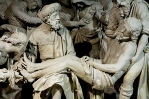 Złożenie do grobu i omdlenie Dziewicy (kamień) autorstwa Ligier Richier