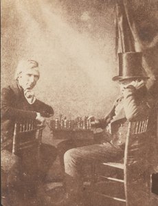 Szachiści, ca. 1845. autorstwa Likely by Antoine François Jean Claudet.