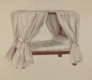 Łóżko dla lalek, ok. 1937. autorstwa Lillian Causey